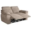 Image de Canapé de relaxation électrique ROSS 2 places en velours côtelé - Taupe - L160 x P100 x H102cm - LOUNGITUDE