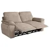 Image de Canapé de relaxation électrique ROSS 3 places en velours côtelé - Taupe - L200 x P100 x H102cm - LOUNGITUDE