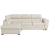 Image de Canapé dangle gauche convertible 4 places PAOLA avec coffre en tissu - Beige - L252 x P188 x H76cm - LOUNGITUDE