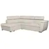 Image de Canapé d'angle gauche convertible 4 places paola avec coffre en tissu - beige PAOLA