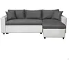 Image de Canapé dangle 4 places convertible et Réversible MARIA en simili/microfibre - Blanc/Gris - L227 x P146 x H81cm - LOUNGITUDE