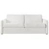 Image de Canapé convertible express 3 places AGATHE en tissu bouclette - Matelas 13cm - Blanc - 140x190cm
