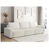 Image de Canapé droit fixe 3 places romane en tissu easy clean antitache - beige ROMANE