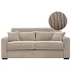 Image de Canapé convertible express 3 places esio couchage quotidien 140x190cm en velours côtelé - taupe ESIO