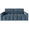 Image de Canapé SILVIO convertible express 3 places couchage 140x190cm matelas 13cm tissu chenille bleu foncé