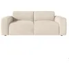 Image de Canapé PACO convertible 3 places couchage quotidien 140x190cm matelas 17cm velours côtelé beige