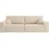 Image de Canapé droit 3 places farah convertible en velours côtelé - beige FARAH