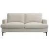 Image de Canapé droit TALMA 3 places en tissu beige pieds métal