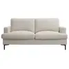 Image de Canapé droit talma 3 places en tissu beige pieds métal TALMA