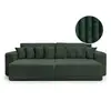 Image de Canapé droit 4 places jade double méridienne et assise profonde en velours côtelé épais - vert foncé JADE
