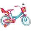 Image de Vélo Enfant Fille 16 Princesse Des Sables - 5 à 7 ans - Bleu & Rose équipé de 2 Freins