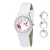 Image de Montre mouvement tournant en forme de papillon made with crystal from Swarovski 30mm Blanc