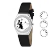 Image de Montre Alysson chat à mouvement tournant SC Crystal ornée de Cristaux scintillants
