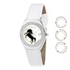 Image de Montre Alysson licorne à mouvement tournant SC Crystal ornée de Cristaux scintillants