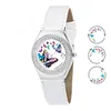 Image de Montre Alysson papillon à mouvement tournant SC Crystal ornée de Cristaux scintillants