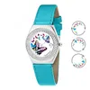 Image de Montre Alysson papillon à mouvement tournant SC Crystal ornée de Cristaux scintillants