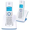 Image de Téléphone sans fil - ALCATEL - F530 Duo - 2 combinés blocage dappels mains libres 2 mémoires directes Blanc/Bleu