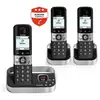 Image de Pack Téléphone Sans Fil Alcatel F890 Voice Trio Avec Répondeur Et Fonction Blocage D Appels Noir Et Argent