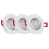 Image de Lot de 3 Spots Encastrable LED Intégrés - Orientable - cons. 4.5W (eq. 50W) - 345 lumens - Blanc chaud