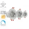 Image de Lot de 3 Spots Encastrable LED Intégrés - Dimmable et Orientable - cons. 4.5 (eq. 50W) - 345 lumens - Blanc chaud
