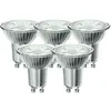 Image de Pack de 5 Spots LED culot GU10 4 8W cons. (50W eq.) 345 lumens lumière blanc chaud