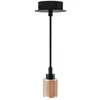Image de Suspension à douille en aluminium finition pointes de diamant cuivrées rosées culot E27