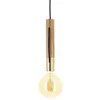 Image de Suspension Tempo bois et laiton - XANLITE - E27 - Vintage - 60W - 120 cm
