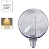 Image de Ampoule LED déco Hologramme Globe (G125) au verre fumé culot E27 4W cons. 100 lumens lumière blanc chaud