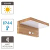 Image de Applique murale solaire Xanlite SO1911AW - 600 Lumens - Détecteur de mouvements - Finitions bois