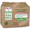 Image de LOVE AND GREEN Couches hypoallergéniques Non blanchies Pure Nature - Certifiées Ecolabel T4+ x 35 (9 à 20 kilos)