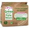Image de LOVE AND GREEN Couches hypoallergéniques Non blanchies Pure Nature - Certifiées Ecolabel T5 x 33 (11 à 25 kilos)