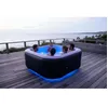 Image de Spa Gonflable Avec Bandeau Led - Ac02-led - 185 X 65 Cm - 6 Places - Carré (avec Filtre, Cadenas, Tapis De Sol Et