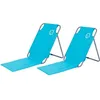 Image de Lot de 2 chaises dossiers de plage pliables - OBeach - Dimensions : 45 x 163 x 44 cm