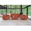 Image de Table coffre Terracotta - Ouverture sur le dessus - Intérieur et extérieur - Couleur Terracotta