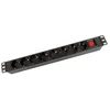 Image de ACCESSOIRES RACKS 19 - KIMEX - Bandeau 8 prises électriques pour rack et baie 19 Hauteur 1U - 110-0197 - Noir