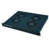 Image de ACCESSOIRES RACKS 19 - KIMEX - Bloc 4 ventilateurs pour rack et baie de brassage 19 Hauteur 1U - 110-0174 - Noir