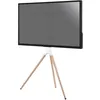 Image de SUPPORTS TV SOL CHEVALET - KIMEX - Support chevalet design scandinave pour TV 45- 65 blanc/hêtre - 030-4064 - Blanc