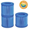 Image de Cartouches de filtration - NETSPA - Lot de 3 - Anti-bactériennes - Compatible tous spas - Ø10.4 x H8cm