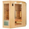 Image de Sauna infrarouge Apollon Quartz 3 places angulaire France-Sauna