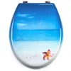Image de Abattant Wc - MSV - MDF Paradise - Bleu - Universel - Entraxe de fixation universelle
