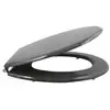 Image de Abattant wc msv cléo gris anthracite mdf 42,5x36,5 cm charnières inox 1192862