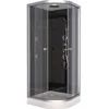 Image de Cabine de douche RAVEN ROUND 1/4 de cercle 90x90x215cm
