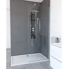Image de Paroi de Douche 80x200cm - Verre Trempé Transparent 8mm - Profilé Chrome - FREEDOM 2 CHROMED