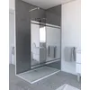 Image de Paroi de Douche avec Bande Miroir 140x200cm - Verre 8mm - Profilé Chrome - FREEDOM 2 MIRROR