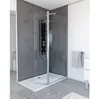 Image de Volet pivotant pour paroi de douche fixe - 40x200cm - Verre transparent 6mm - Profile Chromé