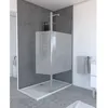 Image de Volet pivotant pour paroi de douche fixe - 40x200cm - Verre 6 mm avec bande dépolie - Profile Chromé