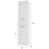 Image de Colonne De Salle De Bain Scandinave Blanc A Suspendre - H150xp25xl35cm - Nordik Tegninger