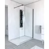 Image de Paroi de Douche 120x200cm - Verre Trempé Transparent 8mm - Profilé Noir - FREEDOM 2 BLACK
