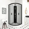 Image de Cabine de douche LIFT UP BLACK 1/4 de cercle 85x85x235cm