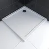 Image de RECEVEUR DE DOUCHE A POSER EXTRA PLAT EN ACRYLIQUE BLANC CARRE 80x80 cm BAC DE DOUCHE